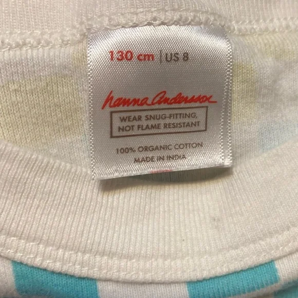 Hanna Andersson Multicolor Checkered Kids Pajama Shirt size 8 - Picture 2 of 4